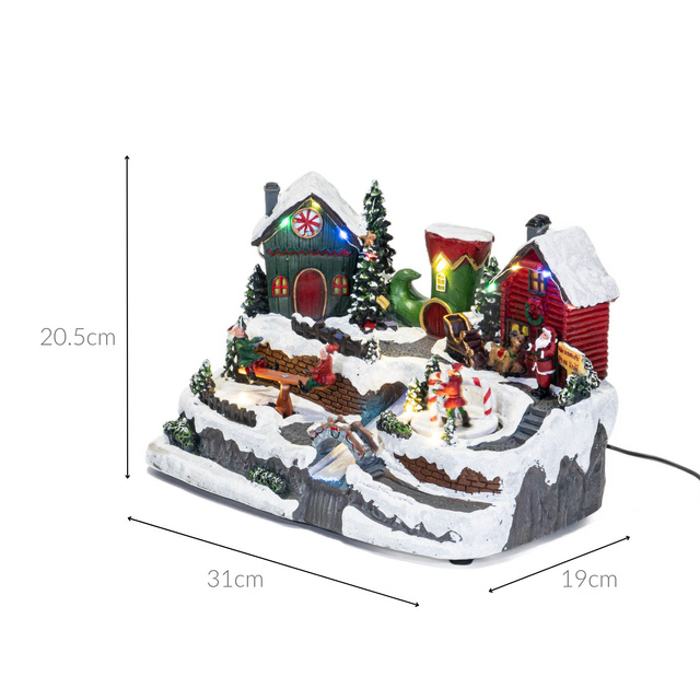 Figurina decoratiune de Craciun cu iluminare, 31 x 19 cm