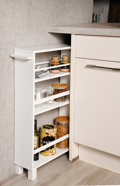 Raft de bucătărie, îngust, pe trei niveluri, Kesper