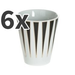 Set cani portelan MERVEILLEUX, 90 ml, 6 buc