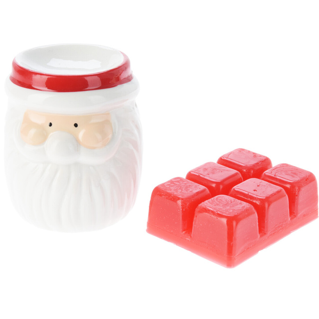 Semineu din ceramică cu lumânări parfumate, 8 cm