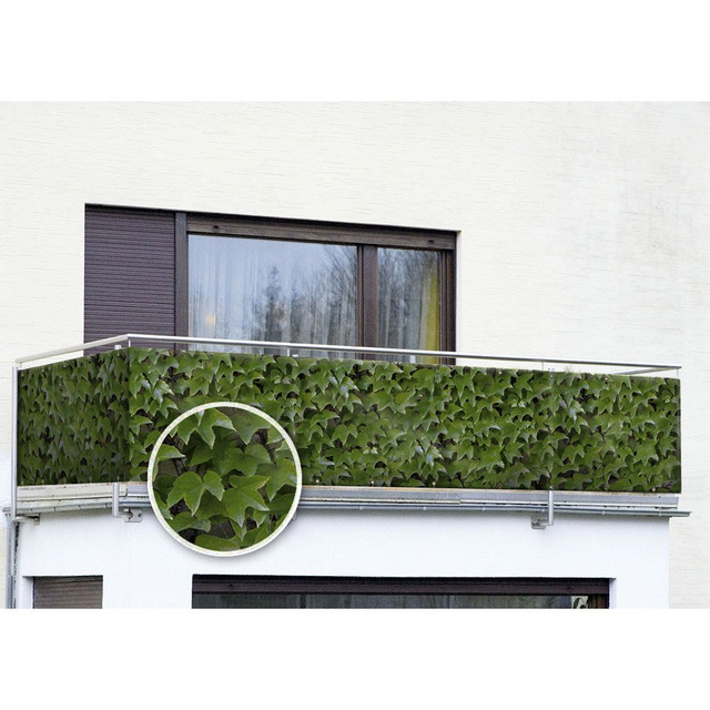 Protecție pentru balcon cu motiv de viță sălbatică - 500 x 85 cm, viță sălbatică