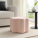 Puf floare YORE, tapițerie miel, 34 x 34 x 29 cm, roz