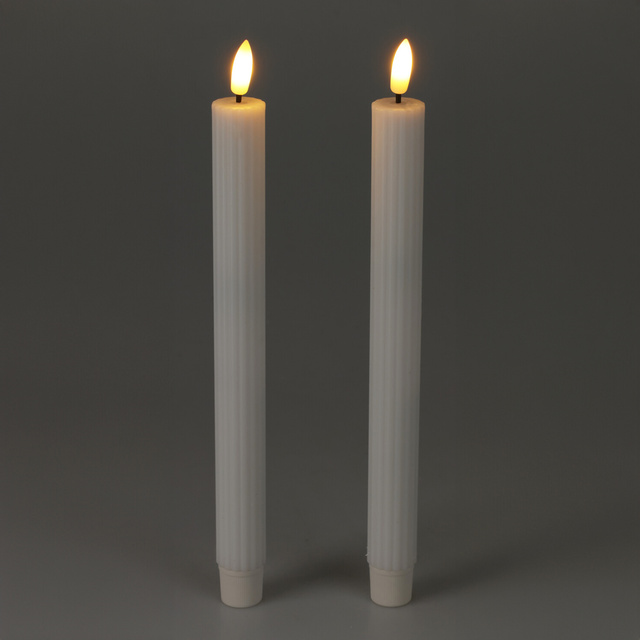 Lumânări de masă din ceară cu LED, 25 cm