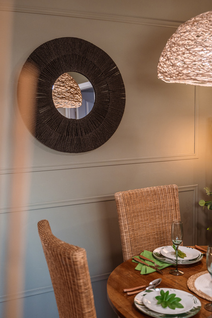 Oglinda de perete ETHNIC, Ø 76 cm