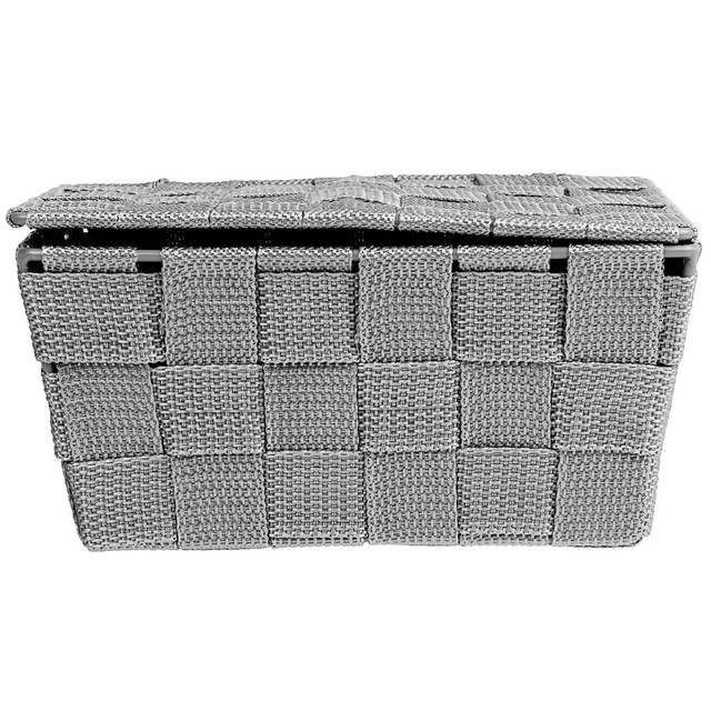 Organizer cu capac ADRIA, recipient pentru baie, WENKO, gri