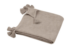 Pătură din bumbac SANCHEZ cu ciucuri, 125 x 150 cm