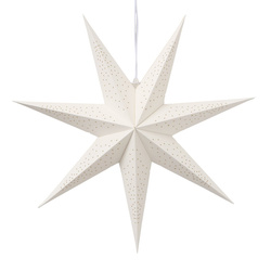 Stea decorativă din bambus pentru fereastră, KASSINA, Ø 40 cm, albă