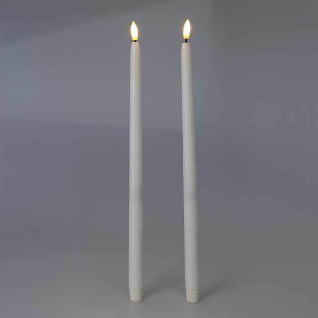 Lumânări de masă din ceară cu LED, 38 cm