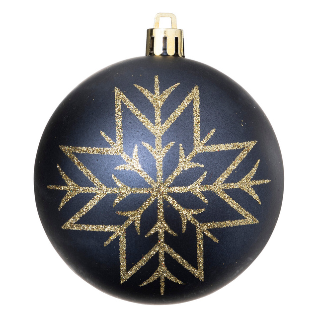 Set globuri cu decoratiuni aurii, 8 cm