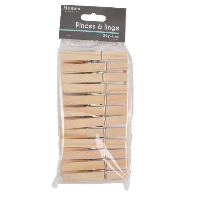 Carlige rufe din lemn natural, 24 buc.