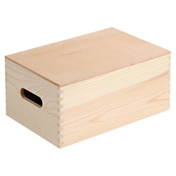 Cutie din lemn cu mânere și capac, 29 x 19 cm, Kesper