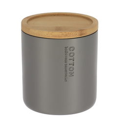 Recipient pentru dischete SAVA, capac din bambus, Ø 9,5 cm