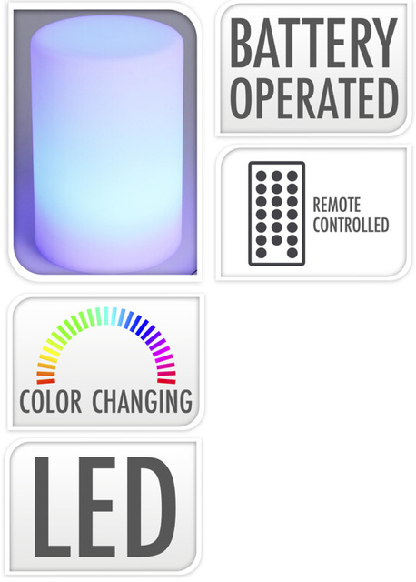 Lampă care isi schimbă culoarea, LED, Ø 10 x 15 cm, cu telecomandă