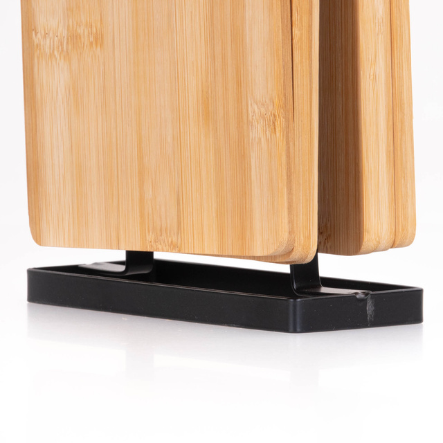 Tocatoare din bambus, 5 bucati cu suport