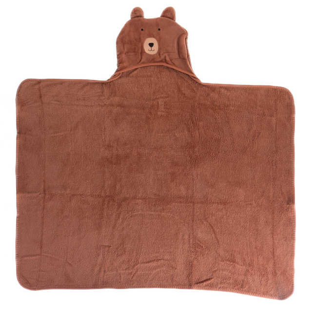 Pătură pentru copii cu glugă TIBI, 100 x 70 cm