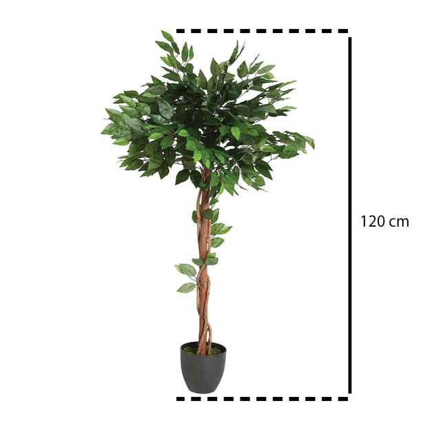 Plantă artificială în ghiveci, FICUS înalt, 120 cm