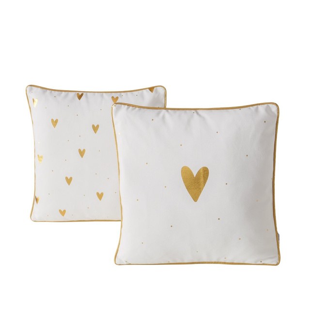 Perna decorativa cu garnitura metalica DILARA, 45 x 45 cm