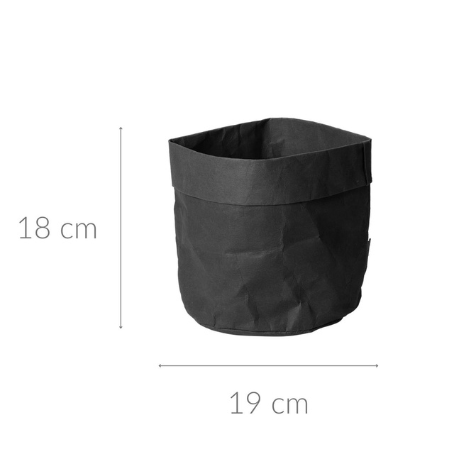 Husa pentru ghiveci din hartie zdrobita, 19 x 18 cm