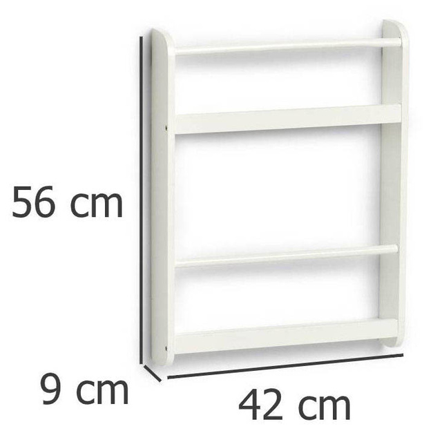 Raft de perete pentru condimente, 2 niveluri, 42 x 9 x 56 cm, ZELLER