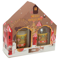 Set de parfum ulei 40 ml + lumânare, pin