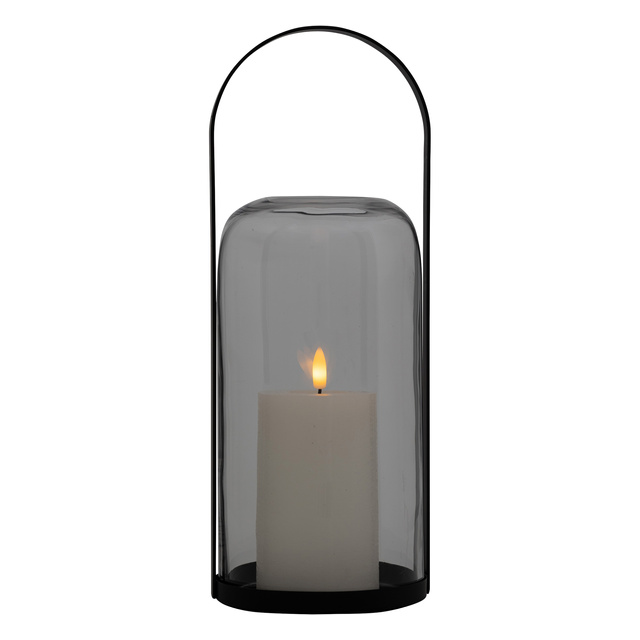 Felinar LED JAKO, sticlă și metal, 35 cm