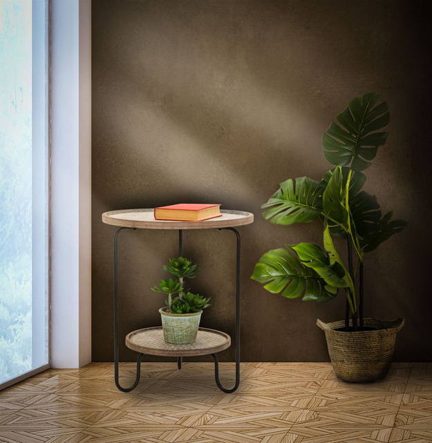 Masuta de cafea cu raft, 48 cm