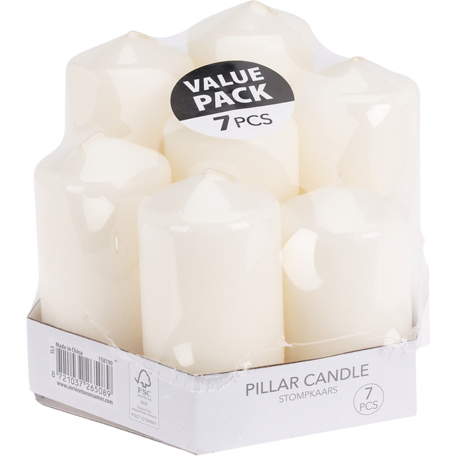 Set de lumânări de diferite înălțimi, 7 buc.