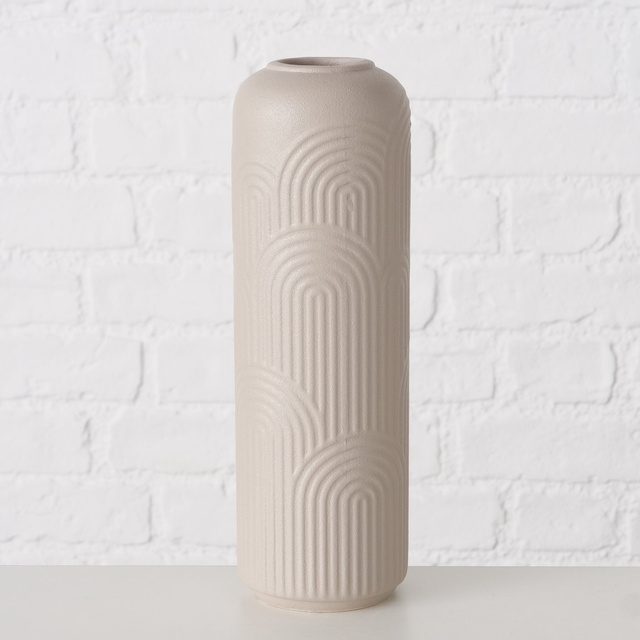 Vaza din gresie Aliette, 25 cm, bej