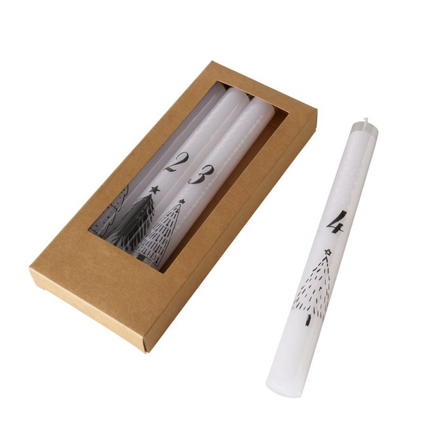 Lumânări adventiste conice cu numere ADA, 20 cm