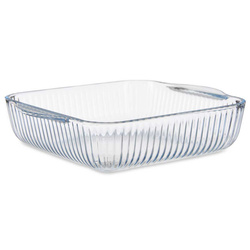 Tava de copt pentru o persoana, sticla canelata