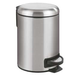 Coș de gunoi din oțel inoxidabil LEMAN, Easy Close, 3 l, WENKO, argintiu