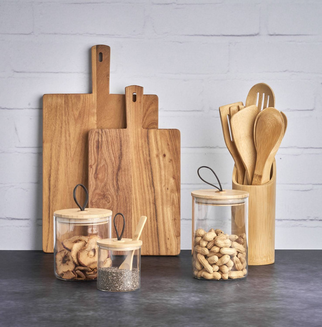 Set de accesorii de bucătărie din bambus, 7 piese, ZELLER