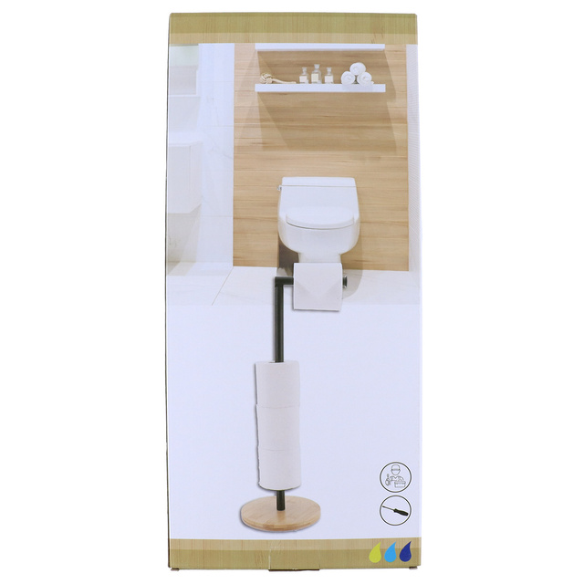 Suport pentru hârtie igienică cu rezervă, Ø18 x 68,5 cm