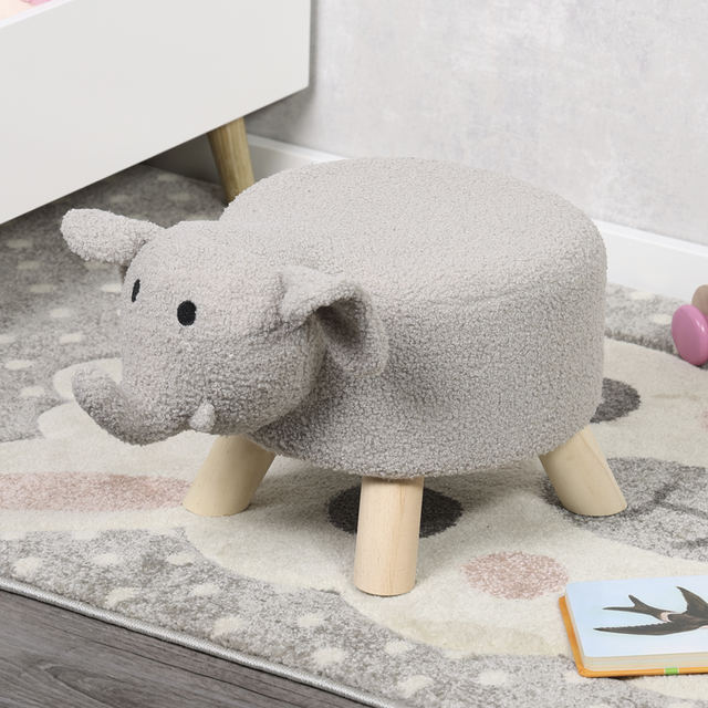 Taburet pentru copii cu motiv animal, înălțime 25 cm