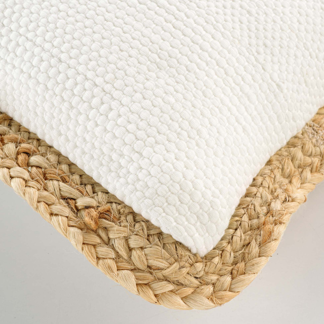 Perna decorativa cu margini din iuta, 30 x 50 cm