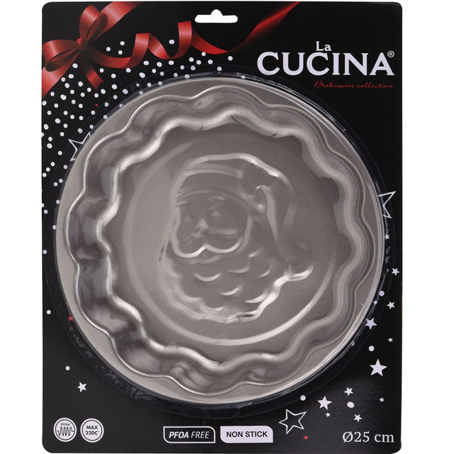 Forma de copt cu tematica Mos Craciun, Ø 25 cm