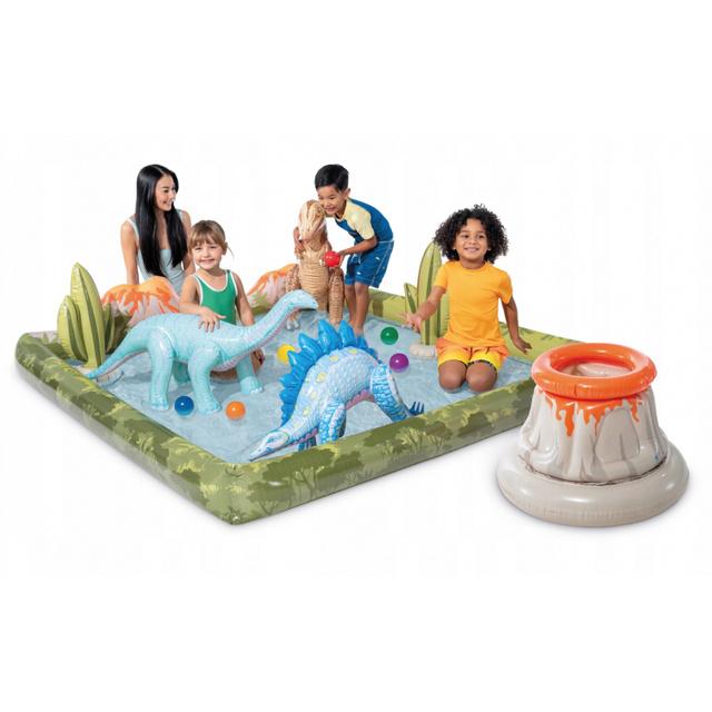 Loc de joaca gonflabil cu piscina DINO