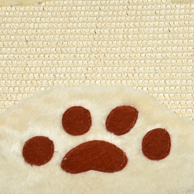 Covoras pisica in forma de laba cu pompon, 35 x 35 x 23 cm