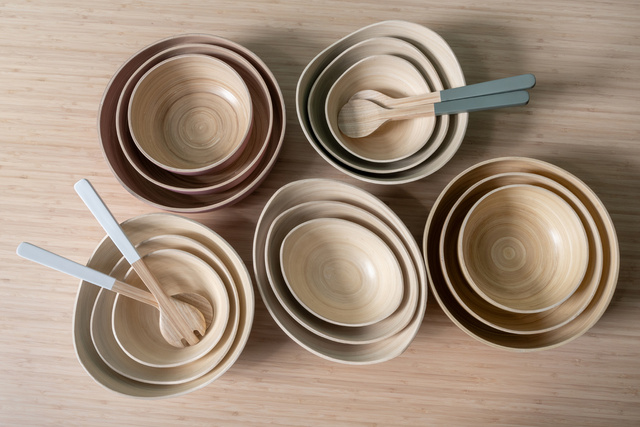 Set de boluri din bambus PURO, 3 piese