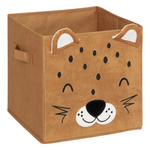 Cutie de depozitare catifea Leopard 29 x 29 cm