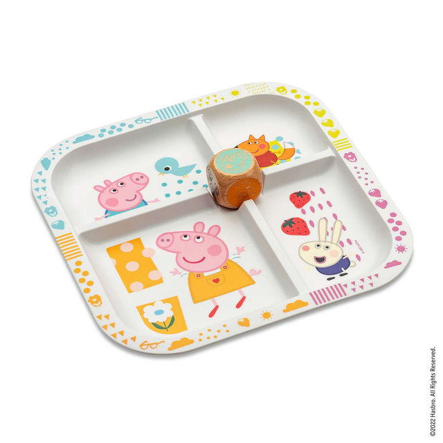 Farfurie educativa + zaruri, EASY EATER PEPPA PIG G