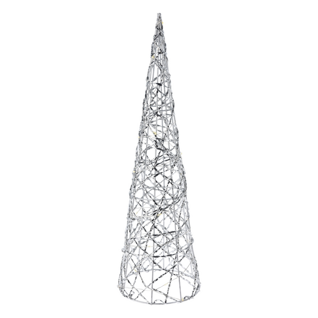 Brad de Crăciun din sârmă, figură cu LED de 40 cm