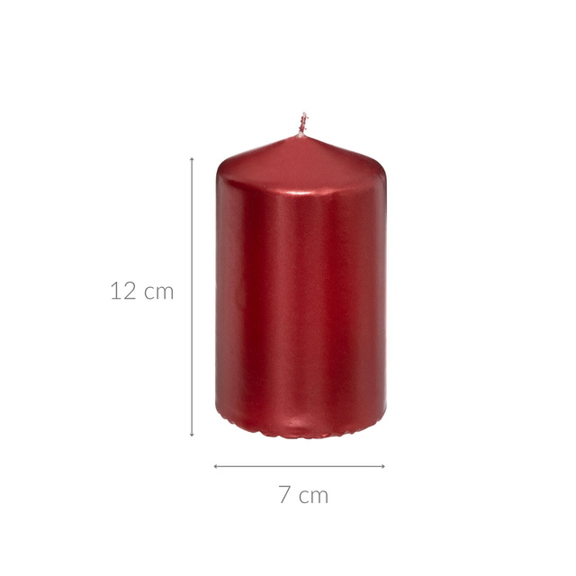 Lumanare cilindrica, lucioasa, 12 cm