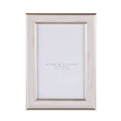 Ramă foto, imitație de lemn alb, 24 x 29 cm
