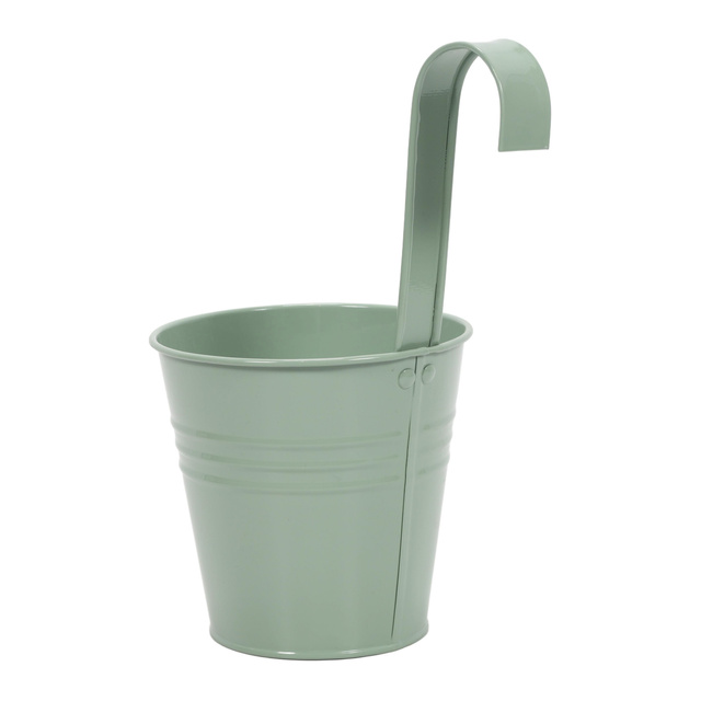 Husa din zinc pentru ghiveci cu carlig, 13 x 13,5 cm