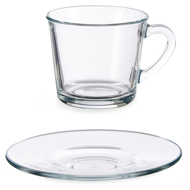Serviciu de cafea din sticla transparenta, 190 ml