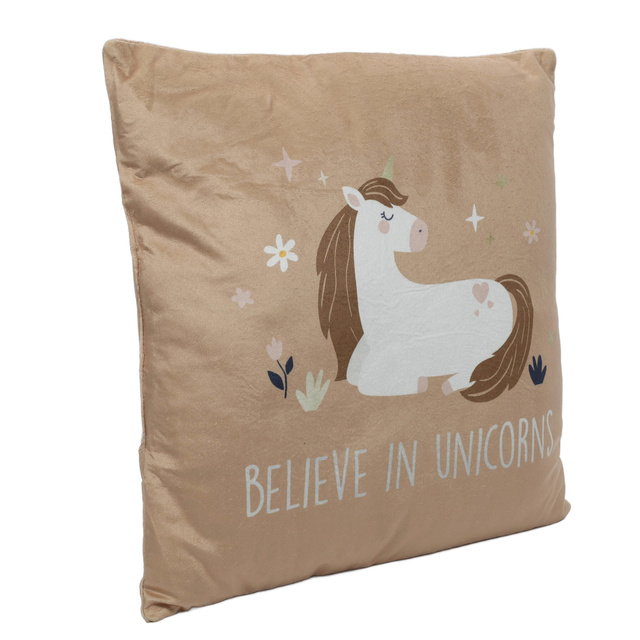 Perna decorativa cu unicorn, 40 x 40 cm