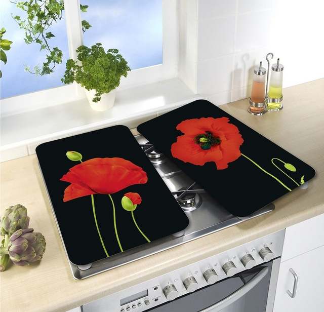 Plăci MacI de protecție din sticlă pentru plite- 2 bucăți