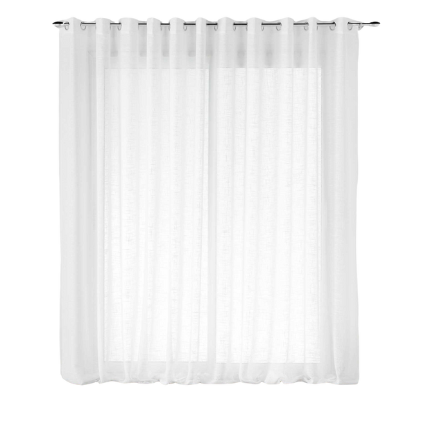 Perdea largă cu inele, cu efect de in, HALTONA, 400 x 240 cm