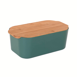 Cutie de paine cu capac din bambus, 33 x 18,5 x 12 cm